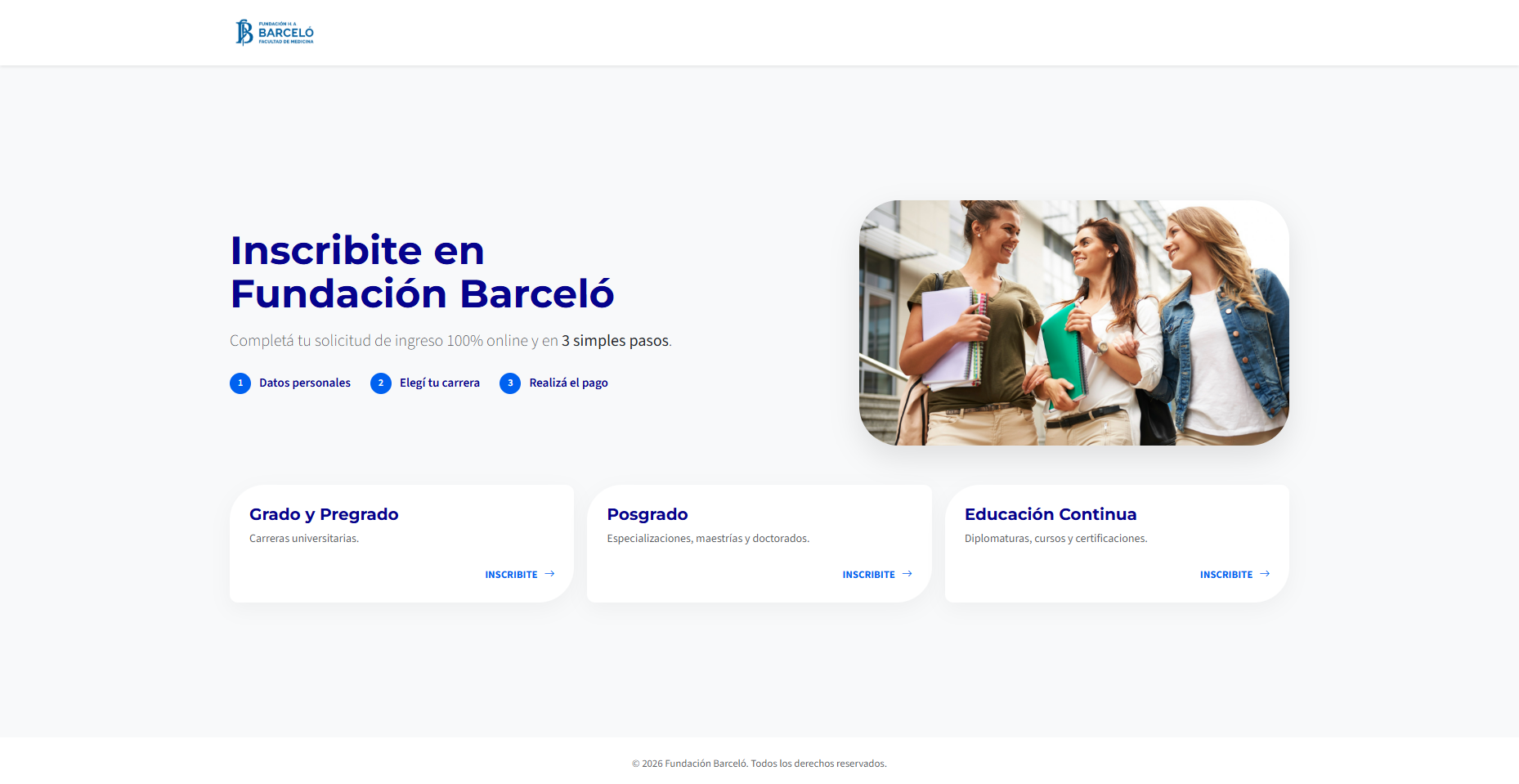 Portal de Admisión Online - Fundación Barceló